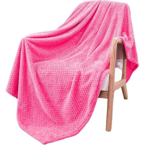 Plaid en polaire douce et moelleuse 100150cm corail pour canapé (1/5)