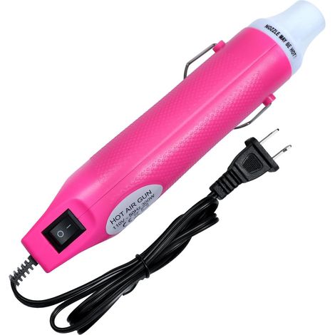 Pistolet à air chaud 220 V pour embossage DIY, fer à souder, kit de loisirs créatifs, découpe et thermoformage, rose (1/5)