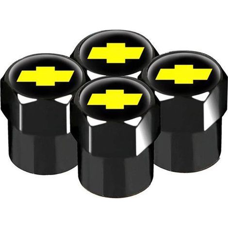 4 Pièces Bouchon de Valve Voiture pour Chevrolet , Valve Pneu, Métal Capuchon de Valve, Résistant à la Corrosion Bouchon Anti-poussière Accessoires (1/5)