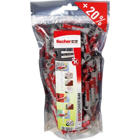 Fischer 535980 DUOPOWER 8 Big Pack Tassello 40 mm 8 mm 120 pz.