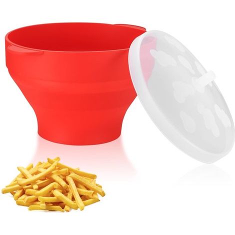 Machine à popcorn pliable en silicone – Sans BPA – Pour micro-ondes – Idéale pour maison et fêtes (1/5)