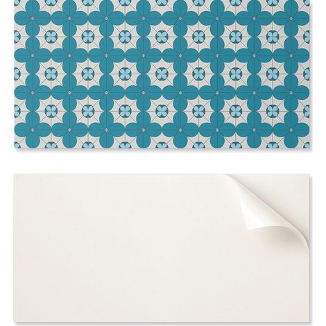 Azulejos decorativos autoadhesivos para una r谩pida renovaci贸n de pared. Dise帽o geom茅trico floral. 10x40x20 cm.