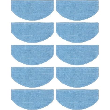 Ulisem Lot do 10 Ensemble de remplacement en microfibre ultra-fine – Compatible avec Tikom G8000 / G8000 Pro, Honiture G20 / G20 Pro et Laresar Evol 3 – Pour aspirateur robot, propreté optimale