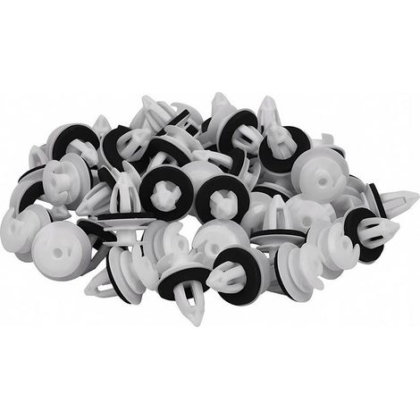 60 clips de fijación para coche, clips universales para molduras de puertas y parachoques, remaches de plástico con almohadillas de espuma, aptos para varios modelos de coche. (1/5)