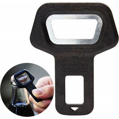 Trade Shop - SET 2IN1 BIP STOP APRIBOTTIGLIE GANCIO CINTURA SICUREZZA DISATIVE ALLARME SEDILE AUTO -