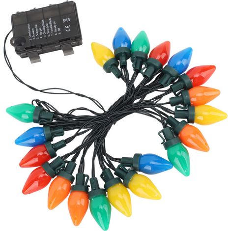aqxreight Outdoor Christmas String Lights, C9 LED Christmas String Lights, 5M, 20 LEDs, Waterproof, Strawberry C9 Christmas Lights for Outdoor, Indoor, Patio (1/2)