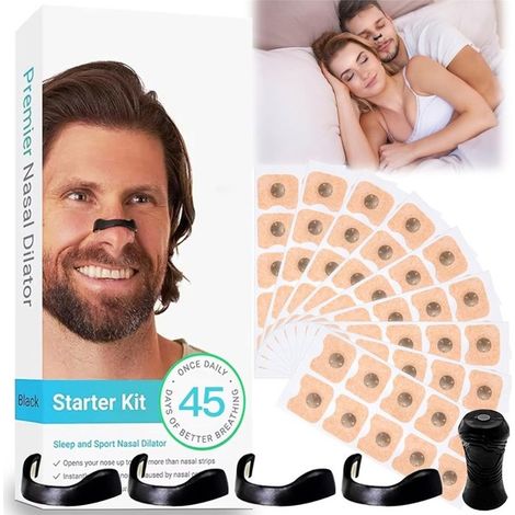 Bande nasale magnétique d\'aspiration - 90pcs bande nasale d\'aspiration d\'inspiration - anti-ronflement bande nasale (1/5)