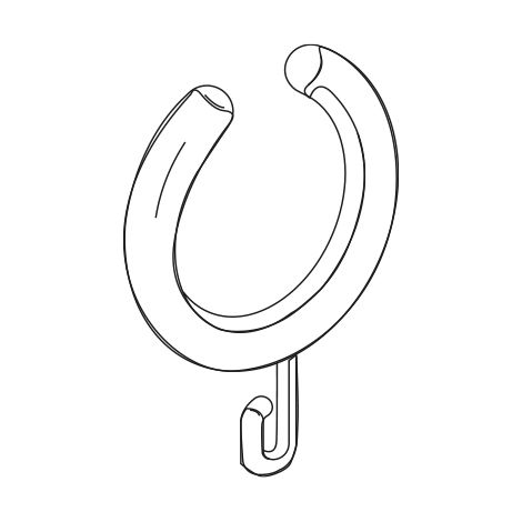 pba 01 Duschvorhangring aus Nylon