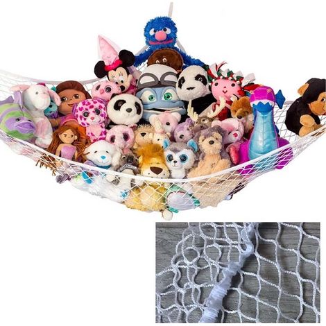 Hamac Géant pour Peluches – Organisateur Suspendu d’Angle, Rangement Jouets, Filet Facile à Accrocher, Chambre Enfant, Décoration Cute et Pratique (1/5)