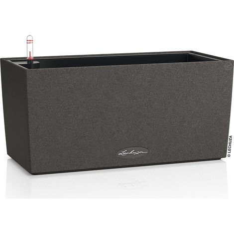 LECHUZA® Blumenkasten BALCONERA Stone 40 Graphitschwarz All-in-One (1/3)