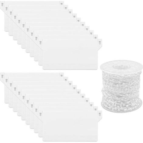 De Store Vertical À Ficelle Perlée De 10 M Kit De Plaque Inférieure De 20 Pièces Rideau À Ficelle Accessoires De Rideau Faciles À Installer À Paillettes (1/5)