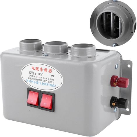 Chauffage voiture 12V compact 3 trous 600W‑800W, dégivrage rapide hiver, chauffage efficace silencieux (1/5)