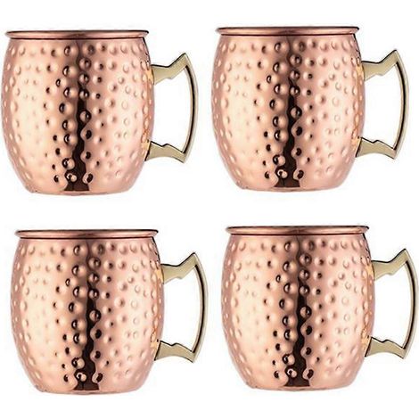 530-ml-Cocktail-/Wein-/Mule-Glas, dickwandiger, gehämmerter Kupferbecher, Bierglas, Kaffeebar-Zubehör (1/5)