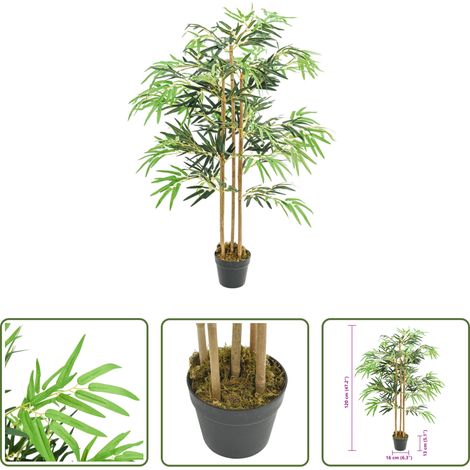 vidaXL Décoration extérieure - Bambou artificiel 730 feuilles 120 cm vert (1/5)