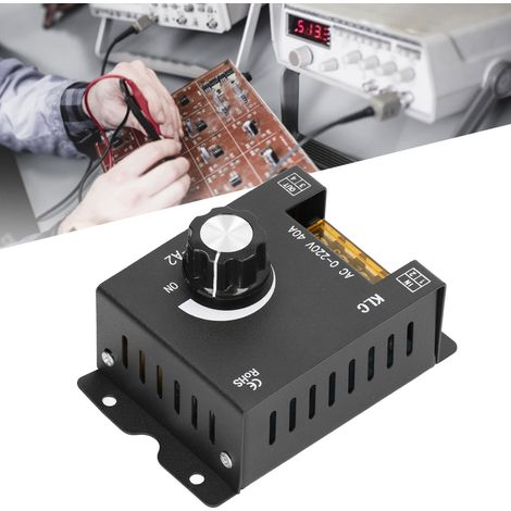 Contrôleur de vitesse SCR 4000 W 220 V CA, régulateur de tension, interrupteur de contrôle de vitesse et de variation d'intensité lumineuse haute puissance en fonction de la température (1/5)
