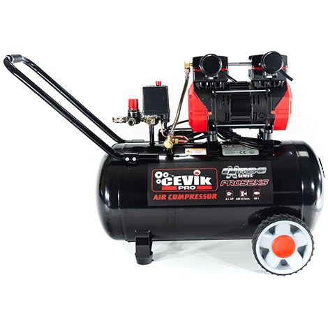 COMPRESSORE SILENZIOSO 2HP SENZA OLIO 8 BAR - 50 L
