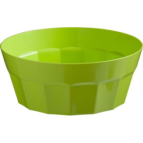 Premier Housewares Green Bowl PP Plastic Serving Bowls / Salad Bowl Ideal For Fruit Cereal Pasta Bowl Octagonal Shape Decorative Bowl 15 x 8 x 15