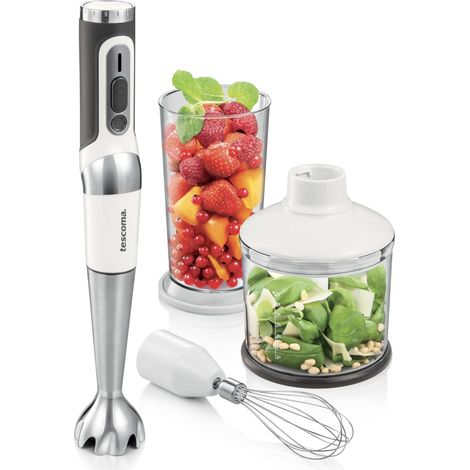 Tescoma 908640 Frullatore a immersione portatile cordless senza fili, 180 W, funzione pulse, tritatutto, frusta e bicchiere, GrandCHEF (1/5)