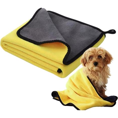 Serviette microfibre pour chien à séchage rapide, très absorbante, idéale après la douche, la baignade et la natation, animaux (1/5)