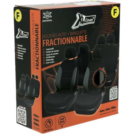 Car seat covers - XLCOVER - Split design - Airbag compatible - Covers for front seats. headrests and rear bench seat (1/3)
