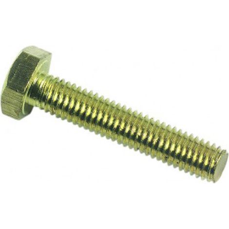 Vis tête hexagonale totalement filetée Laiton - 8 x 60 mm- Vendu par 100