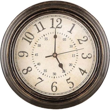 Vintage Silent Wall Clock 30CM with Clear Display for Kitchen Office or Bedroom (1/4)