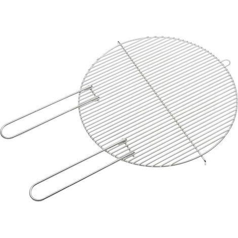 1 Grille de barbecue ronde,Acier inoxydable,Diamètre 50cm,Poignées doubles,Pour barbecue à charbon (1/5)