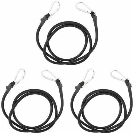 Elastic bungee cords with extra strong hooks – 3 sizes (1 m, 2 m, 3 m) Ortviai