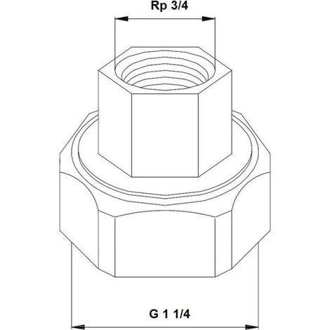Grundfos Racor 3/4" para bombas de calefacción 3/4", 525156