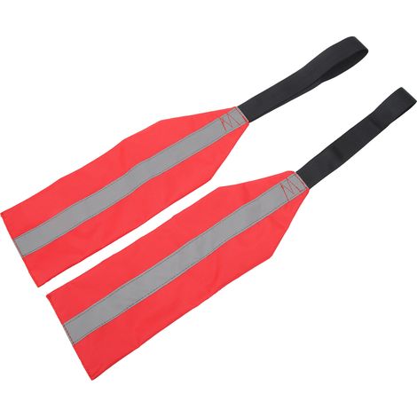 2 fanions de sécurité rouge pour kayak canoë, avec sangle de remorquage, accessoires de sécurité pour camion et canoë, kit de signalisation (1/5)