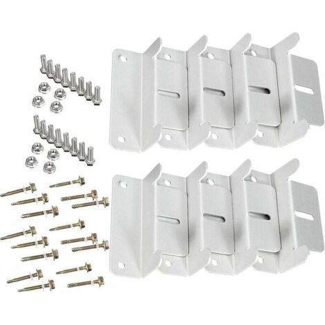 Set di 2 staffe di montaggio per pannelli solari a forma di Z, progettate per camper, barche, auto, camion, case e installazioni su tetti off-grid (8 sup (1/5)