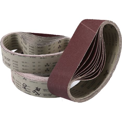 Lot de 5 bandes de papier abrasif MOON 01 100 x 610 mm grain 120 pour travaux de ponçage et préparation des surfaces