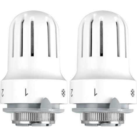 Tête thermostatique,2 pièces vanne de radiateur thermostatique radiateur thermostatique TRV m30x1.5 tête de remplacement de vanne de radiateur système de chauffage contrôle de la température pour le b (1/5)