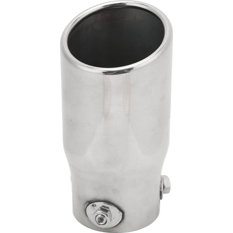 Auspufftopf, Auspuff Tipp Endrohr-Einlass aus Edelstahl 63 Mm Auslass 76 Mm Länge 150 Mm Universell für Auto