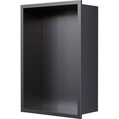 Bernstein – Niche murale encastrable douche acier inox – Dimensions 20x30x10cm – Installation verticale/horizontale – Anti-rouille et étanche - NT203010X