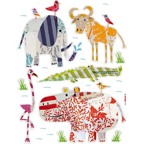 Komar Wandaufkleber - Safari - 70 x 50 cm - selbstklebender Wandsticker (1/2)