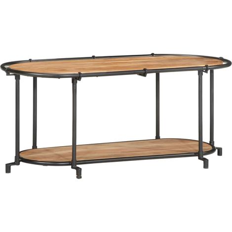 Mobile porta TV con ampio spazio di archiviazione stile industriale 100 x 42 x 40 cm legno massello di acacia marrone 020057613
