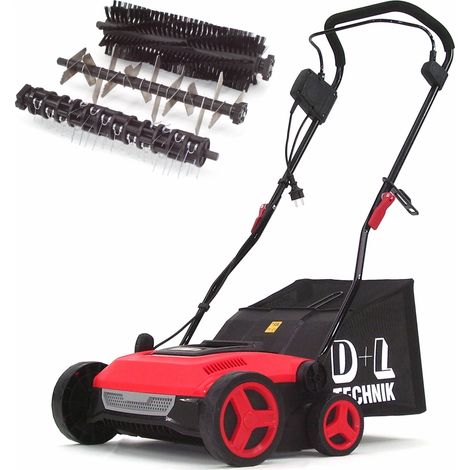 3-in-1 Elektro- Vertikutierer Rasenlüfter Kehrmaschine Motorbesen Moosentferner 55829 (1/5)