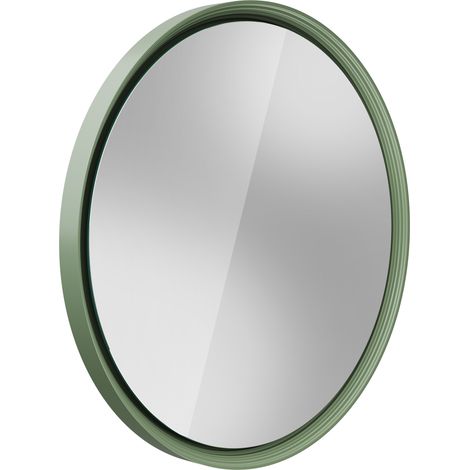 BERNSTEIN - Specchio da bagno rotondo con illuminazione a LED, 60cm, cornice verde giada opaca, antiappannamento, sensore di movimento - BELDIVO Verde giada opaco (1/5)