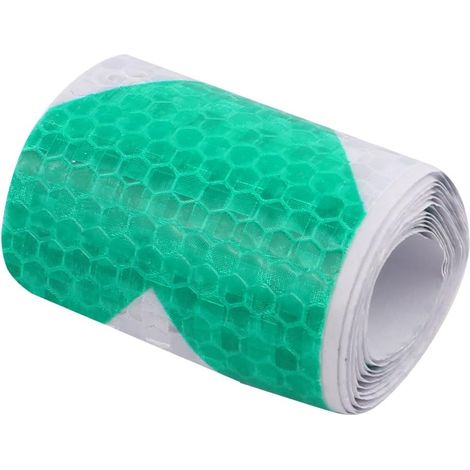 Vert Blanc Flèche Honeycomb réfléchissant Bande sécurité 5 cm Breite 1 m Länge (1/3)