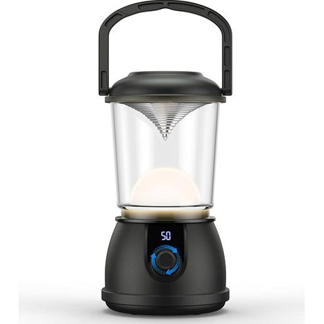 Potente luz LED recargable para camping: 10 000 mAh, regulable, 5 modos de iluminación, resistente al agua, portátil para camping, bricolaje, pesca, garaje y sótano. (1/5)