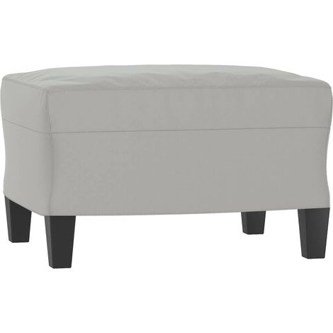 Repose-pied Gris clair 60x50x41 cm Tissu microfibre