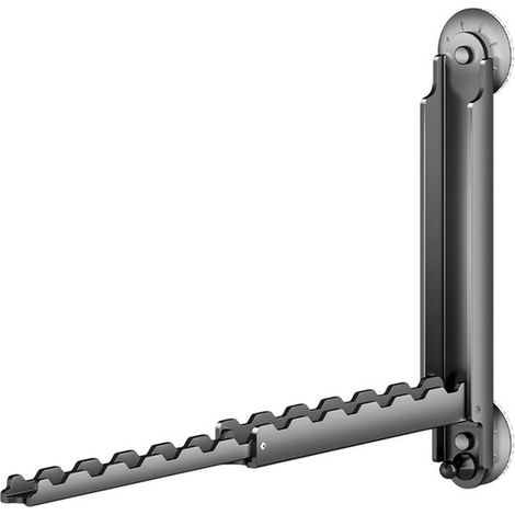 Gruccia pieghevole con ventosa - 2 impostazioni di lunghezza - Prima impostazione: 21,5 cm - Seconda impostazione: 42,2 cm - Spessore da piegata: 4,7 cm - Gruccia estensibile - Portatile - Grigio cann
