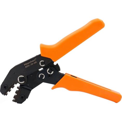 Pince à sertir à cliquet miniature SN-48B pour cosses non isolées de 0,5 à 1,5 mm (orange) (1/5)