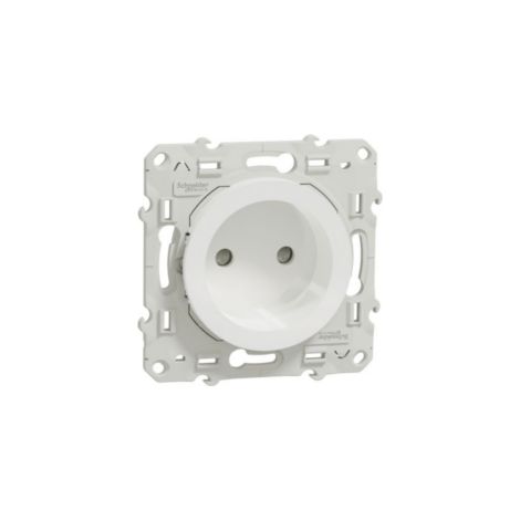 Schneider Electric – Prise de courant 2P à vis – Blanc RAL 9003 – 16A 250V – Fixation par vis – S520033 (1/8)
