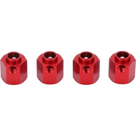Adaptateur d'élargissement de moyeu hexagonal RC 12mm rouge pour voiture Traxxas 1/10 (1/5)