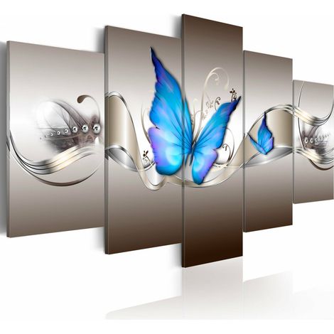 Tableau papillons bleus - 200 x 100 cm (1/3)