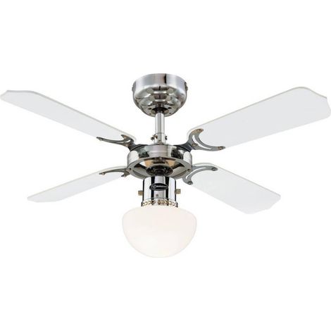 Ventilateur de plafond Portland Ambiance Chrome 90 cm (1/5)