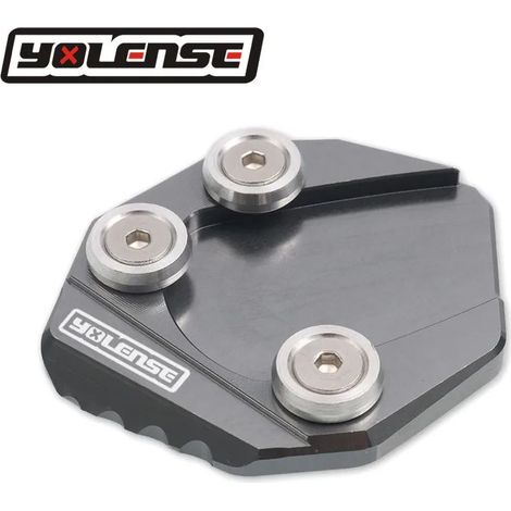 (Titane avec logo) Compatible avec SUZUKI GSX-S125 GSX-S150 GSX-R125 GSX-R150 GSXR GSXS 125 150 Béquille latérale, extension de béquille, plaque de support, puissance maximale (1/4)