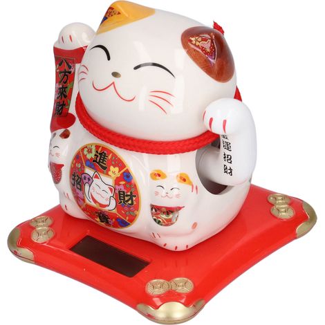Chaton Porte-Bonheur en Céramique - Décoration Bureau et Cadeau d'Entreprise pour Boutique (1/5)
